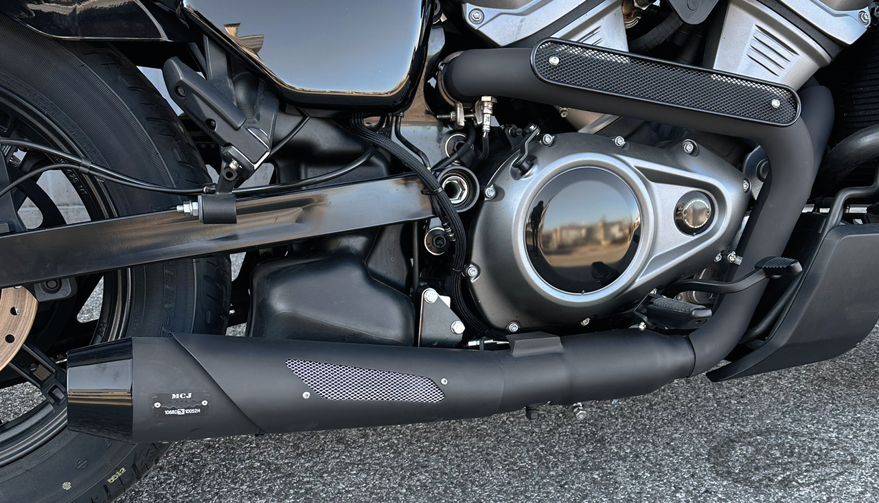 MCJ ADJUSTABLE 2 INTO 1 EXHAUST FOR RH975 NIGHTSTER chopper heaven