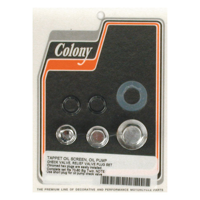 COLONY OIL PUMP AND CRANKCASE PLUG SET