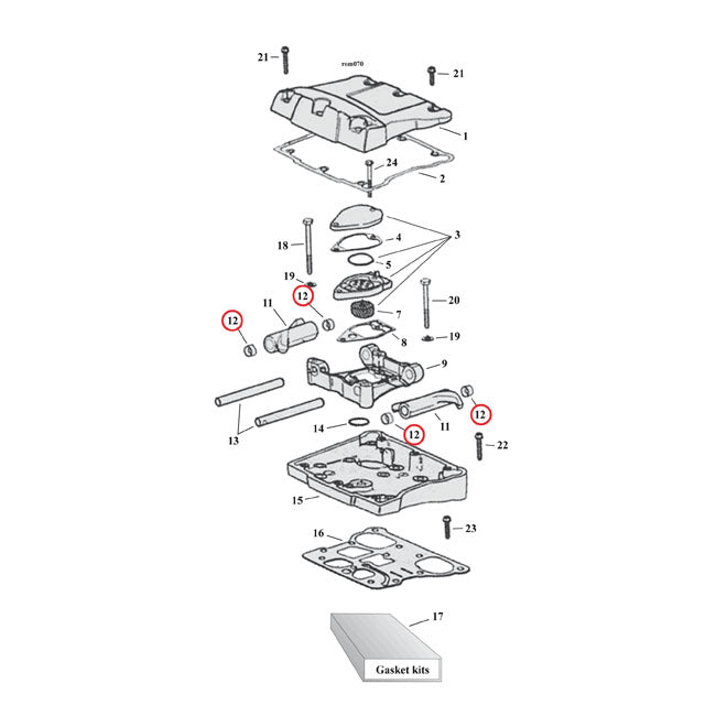 Rocker arm bushings, pair