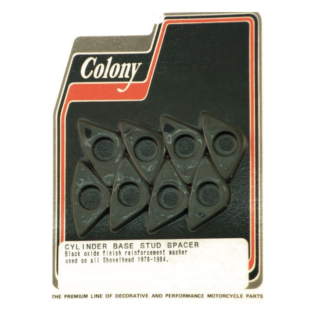 Colony, cylinder base stud spacers set. Black