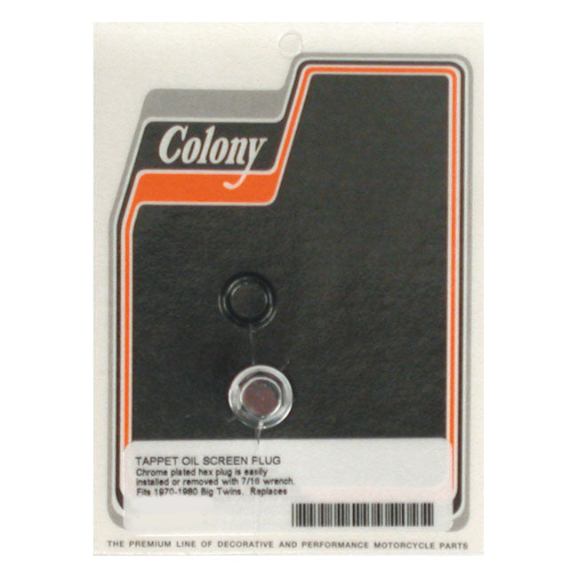 Colony, hex head plug oil screen crankcase