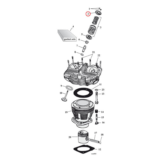 Manley, valve spring top collar set. Steel