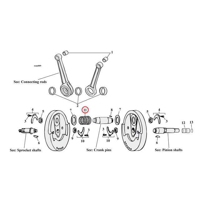 Connecting rod roller & retainer kit. STD