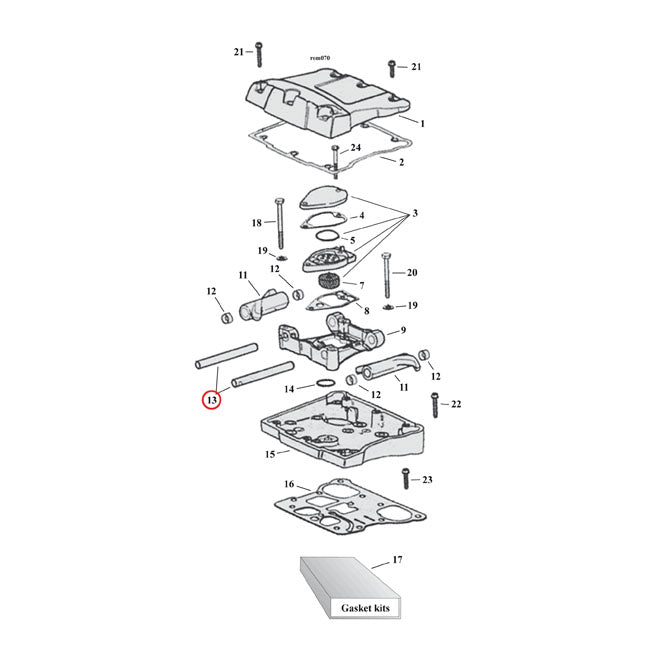 S&S, rocker arm shaft. 84-up (1)