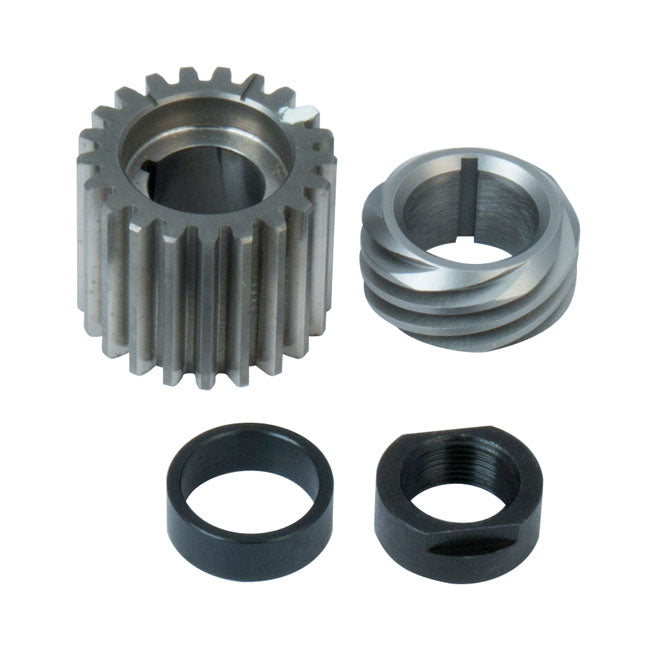 S&S, 54-E77 B.T. pinion shaft gear kit. White