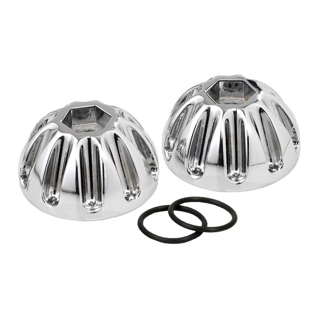 K-Tech, Knuckle rocker nuts. Groove, chrome finish