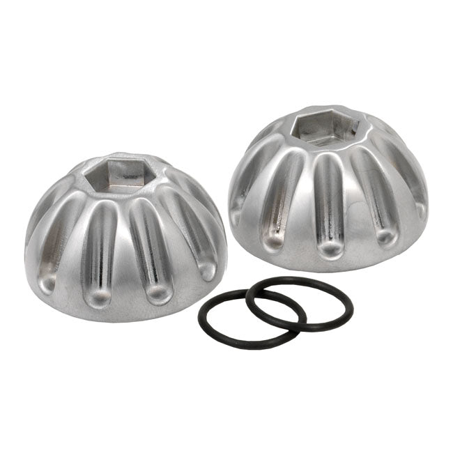 K-Tech, Knuckle rocker nuts. Groove, satin chrome finish