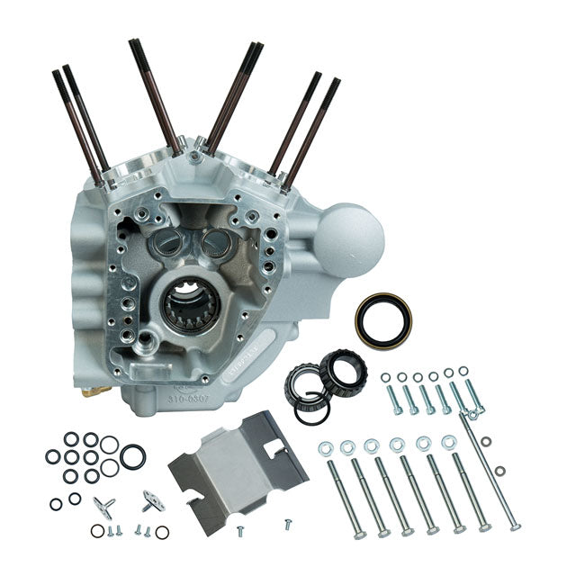 S&S, 07-16 T2 crankcase assembly, STD bore. Silver