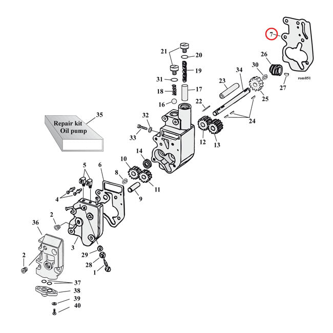 Cometic, oil pump bocy to cover gasket. Fiber