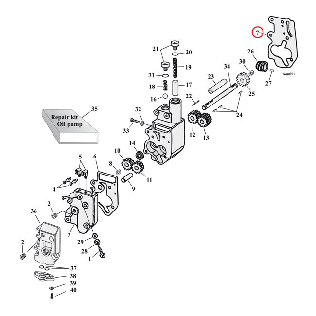 Cometic, oil pump body to case gaskets. Fiber