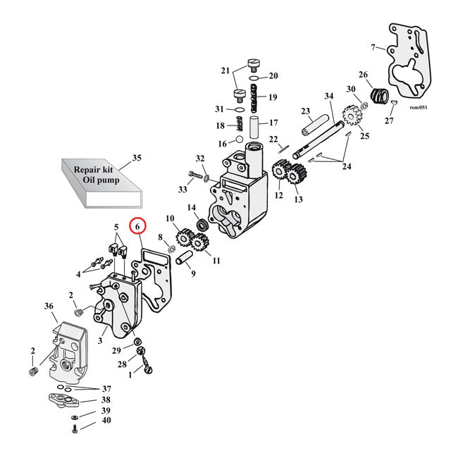 Cometic, oil pump body to cover gaskets. .010" Fiber