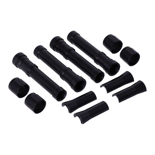 Dippert, Panhead aluminum pushrod cover set. Black