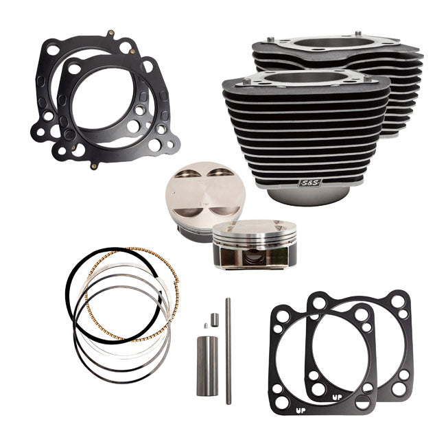 S&S, 107" to 124" big bore conversion cylinder & piston kit