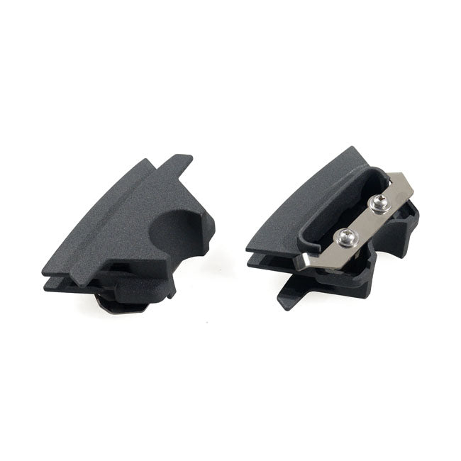 Head bolt bridge cover set. Finned, black