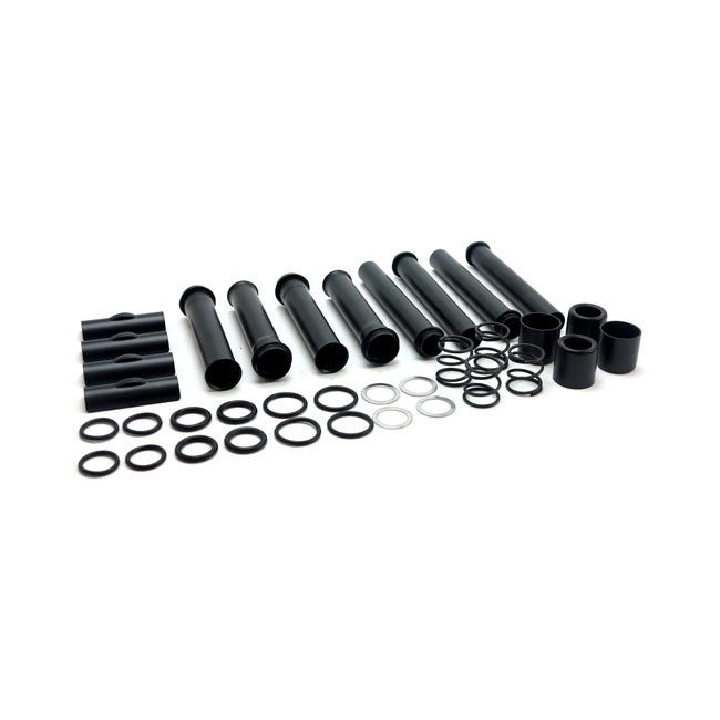 Complete M8 pushrod cover kit. Black