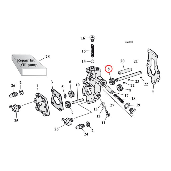 FEED GEAR, DRIVEN. OIL PUMP