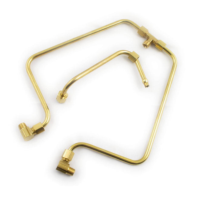 Paughco, 'Old Stf' dual rocker box oil lines. Brass