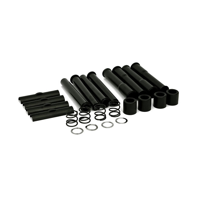 Complete L79-84 Shovel pushrod cover kit. Black