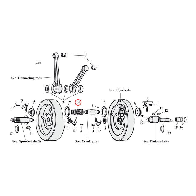 JIMS, 87-99 B.T. connecting rod roller & retainer kit