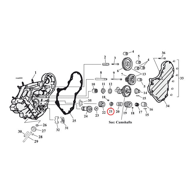 Thrust washer, pinion shaft bearing