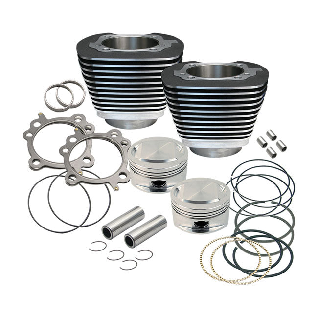 S&S, 95" big bore cylinder & piston kit. Black