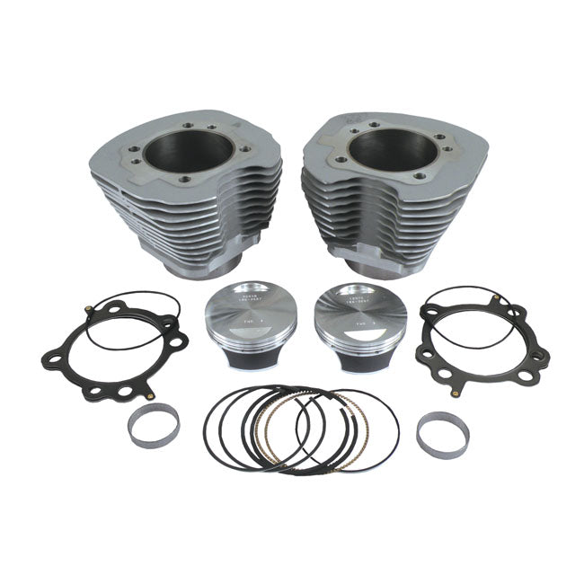 S&S, 96" to 106" big bore cylinder & piston kit. Silver