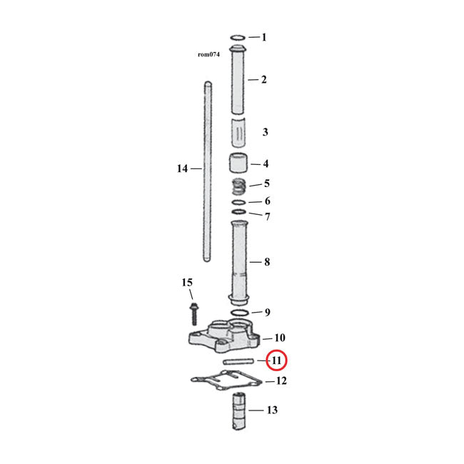 ANTI ROTATIEPEN, HYDR. TAPPET ASSY