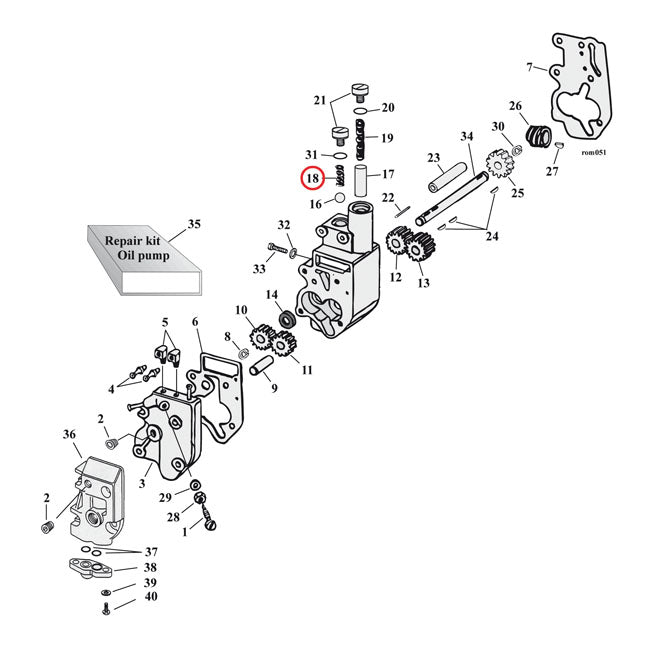 JIMS, SPRING OIL PUMP CHECK VALVE