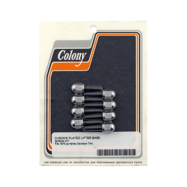 Colony, tappet block mount kit. Acorn, chrome