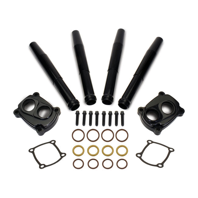 JIMS, M8 low profile tappet and pushrod cover kit. Black