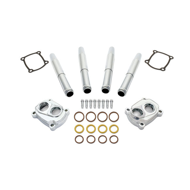 JIMS, M8 low profile tappet and pushrod cover kit. Chrome