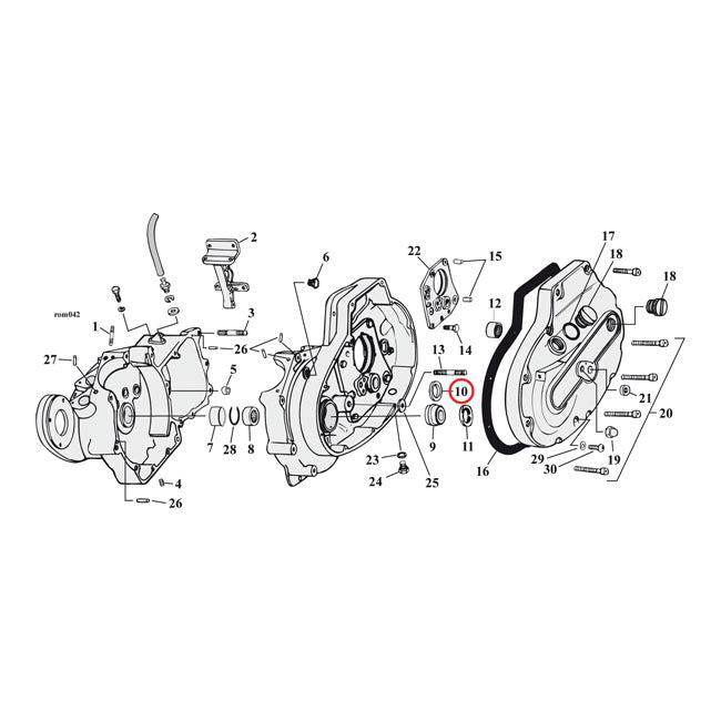 Sprocket shaft bearing spacer shim .100"