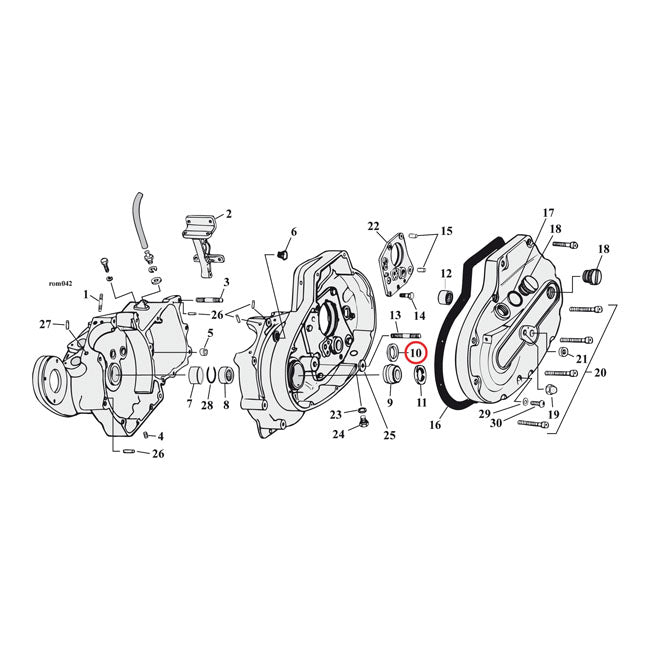 Sprocket shaft bearing spacer shim .102"