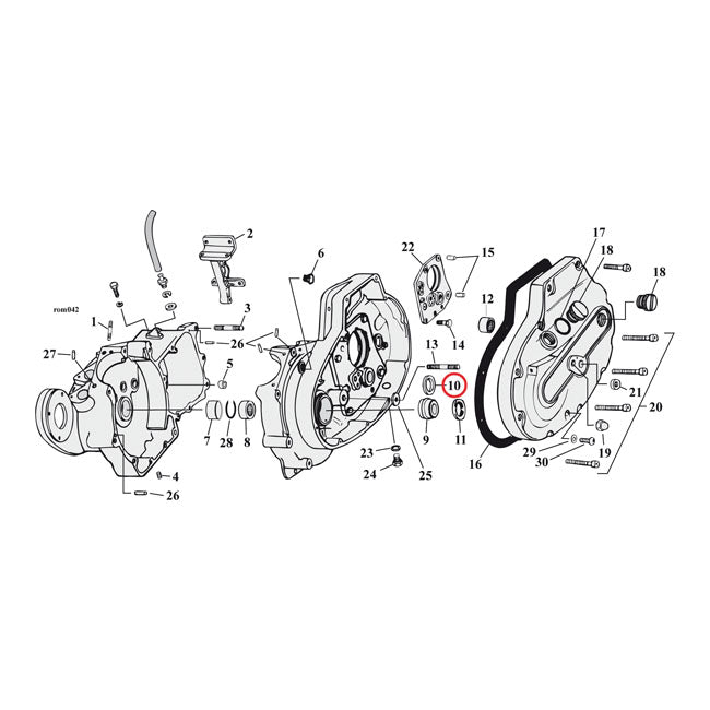 Sprocket shaft bearing spacer shim .104"