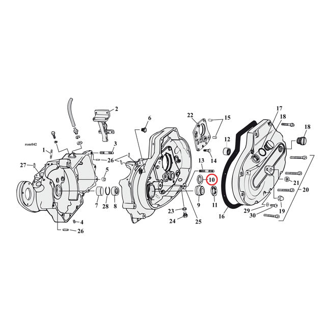 Sprocket shaft bearing spacer shim .106"