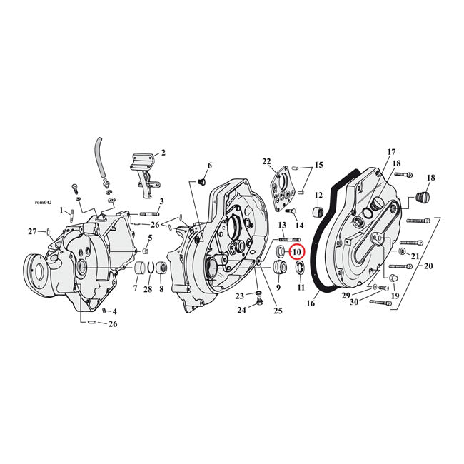 Sprocket shaft bearing spacer shim .098"