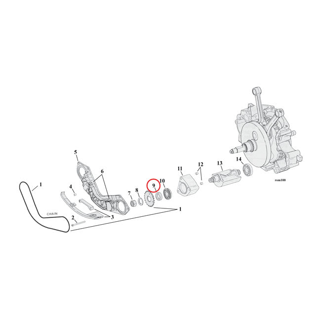 SPACER, BALANCER SPROCKET .140 INCH