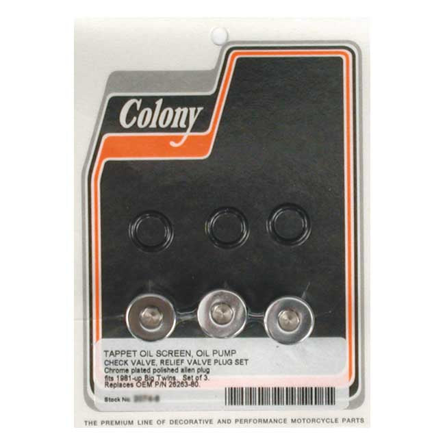 COLONY OIL PUMP & CRANKCASE PLUG SET