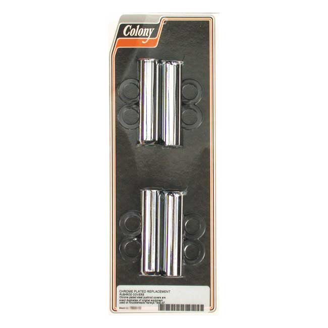 Colony, 40-47 lower pushrod cover kit. Chrome