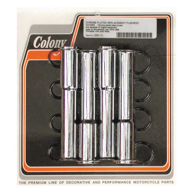 Colony, L79-84 lower pushrod cover kit. Chrome