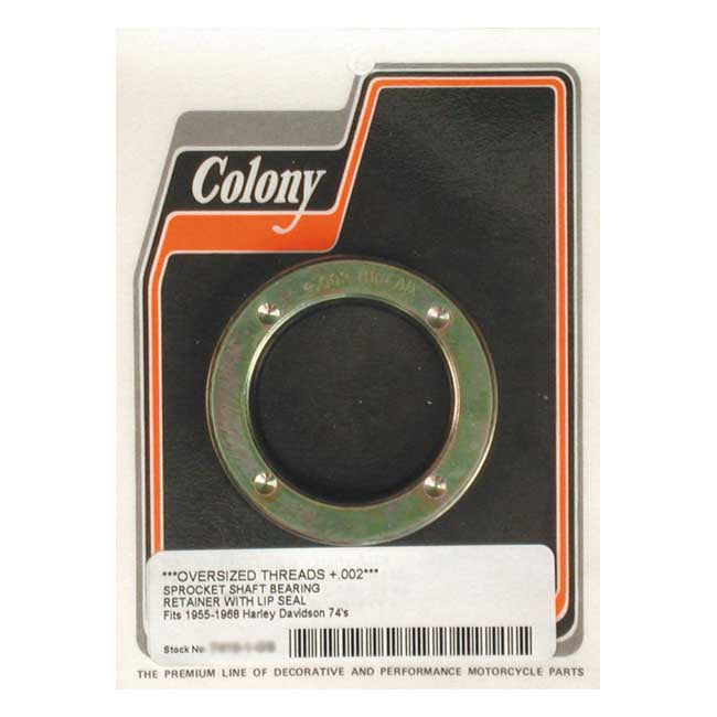 Colony, sprocket shaft oil seal. Screw type, +.002"