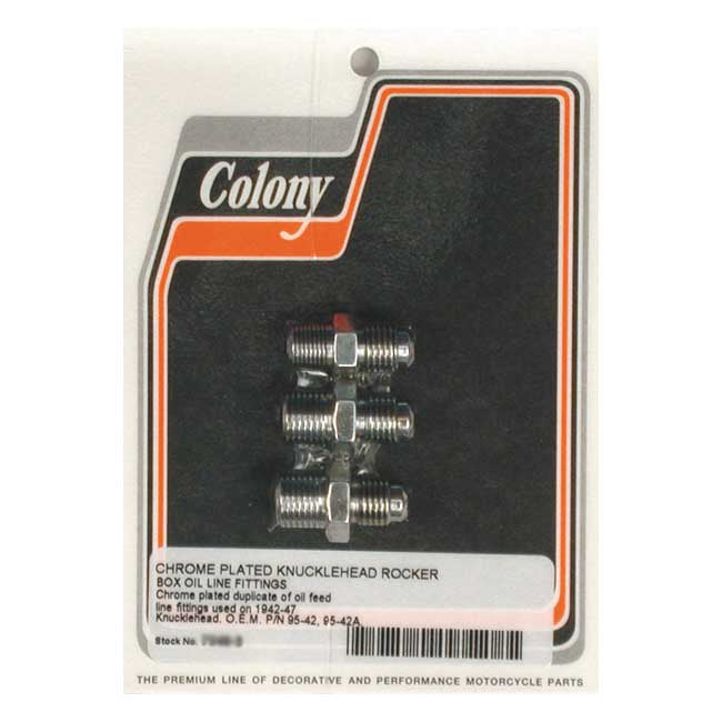 Colony, Knuckle rocker box olietoevoerfitting. Chroom