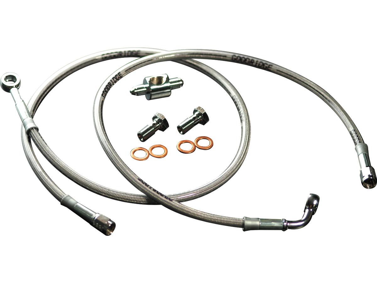 OEM Style DOT Brake Line Kit Stainless Steel Clear Coated 43,75"