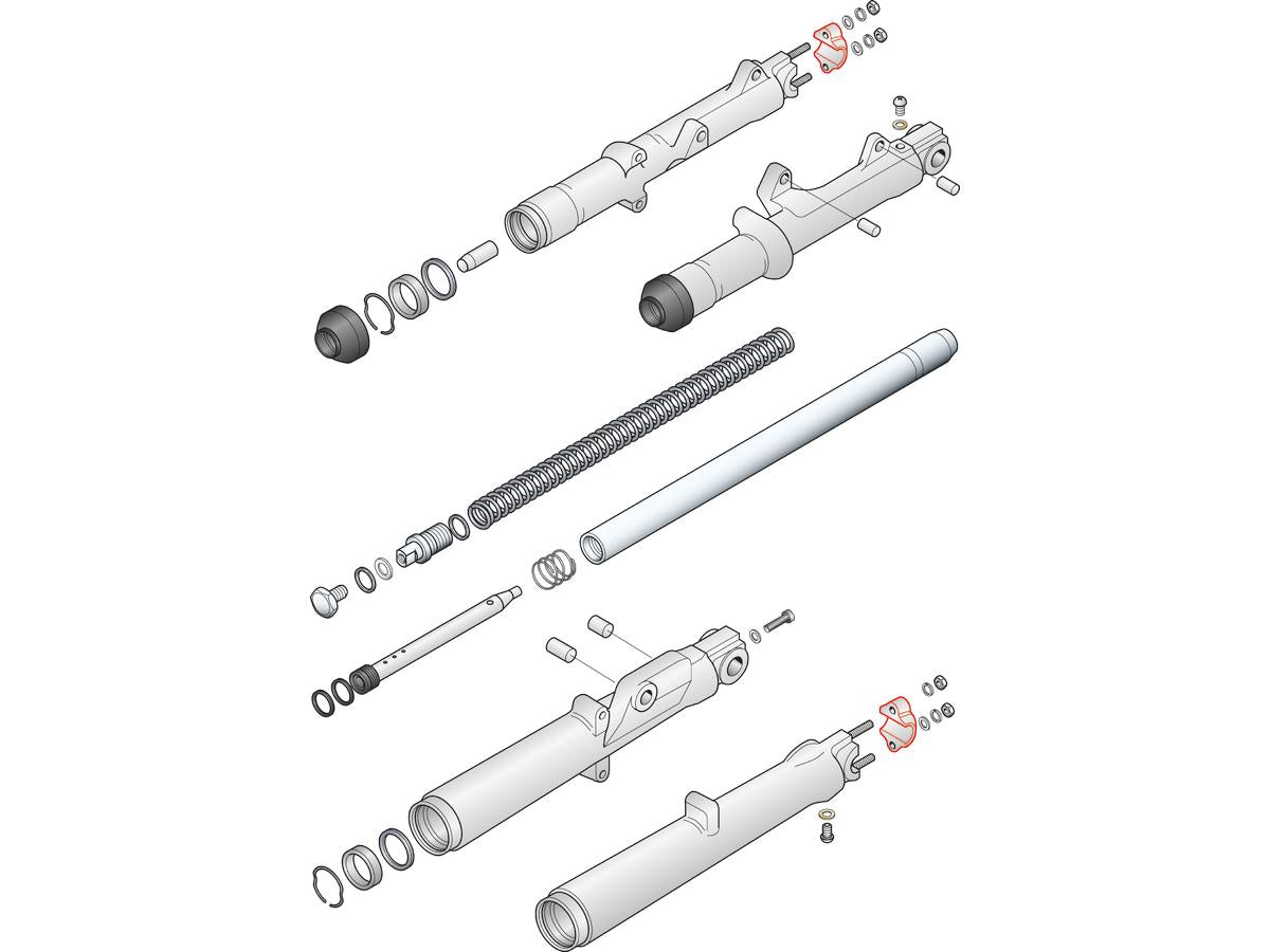 Asknijpdop Big Twin voorvorkonderdelen OEM 45832-77