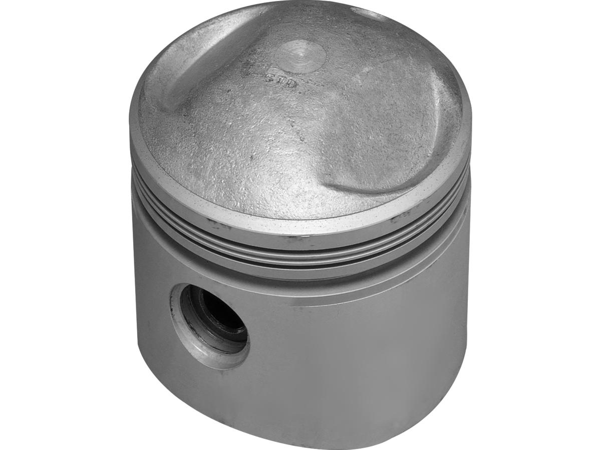 Cast Piston Stroke 3,698" Bore 3,468" (88,0872 mm ) 8.5:1 +.030 mm Cast Aluminium 1200 ccm (73 cui)