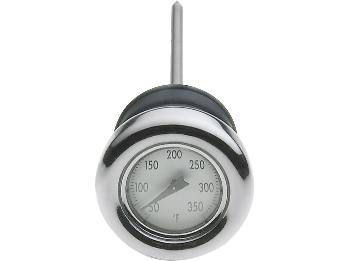 Temperatuurmeter-peilstok, chroom met zwarte Fahrenheit-meter