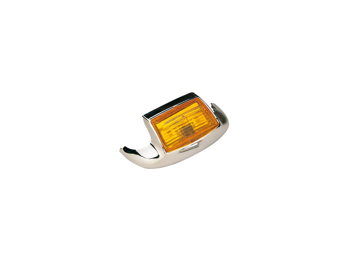 Voorspatbord Tipmarkeringslicht Chroom Amber LED