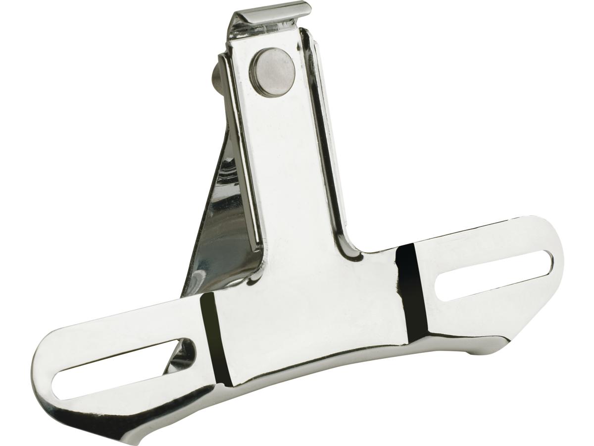 OEM-Style Top Mount License Plate Bracket 3-hole Chrome