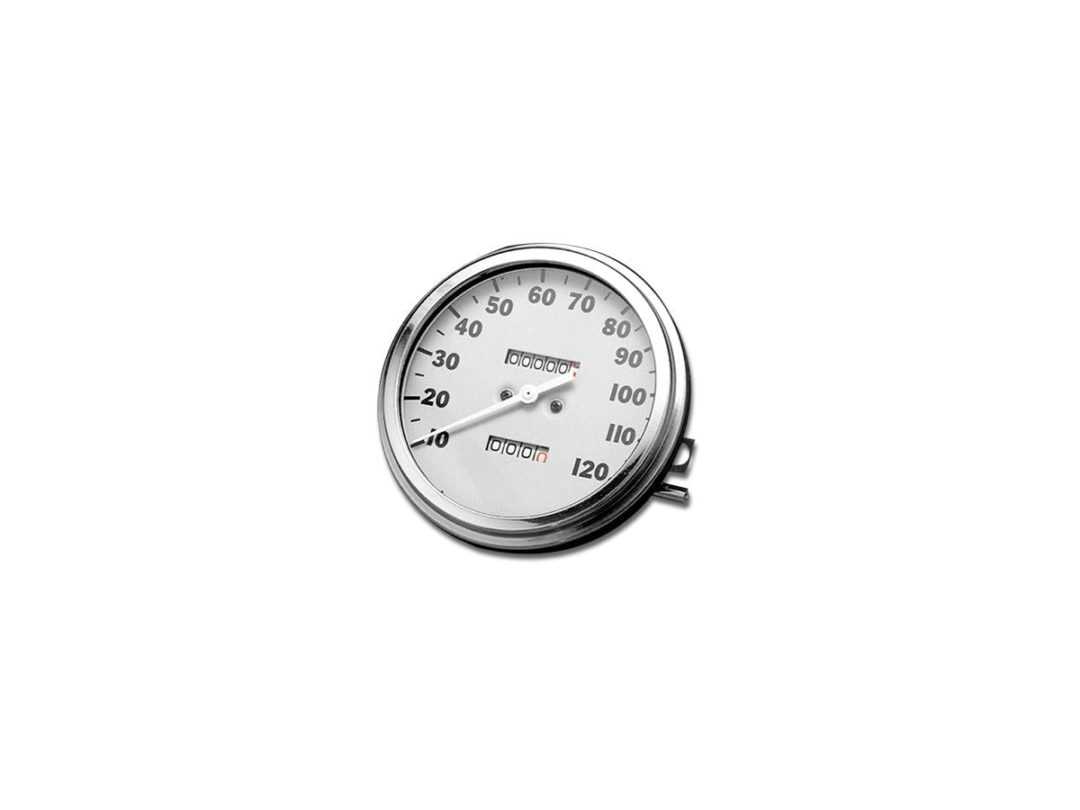 36-40 FL-Style Speedometer Scale: 120 mph; Scale Color: white; Ratio 2240:60