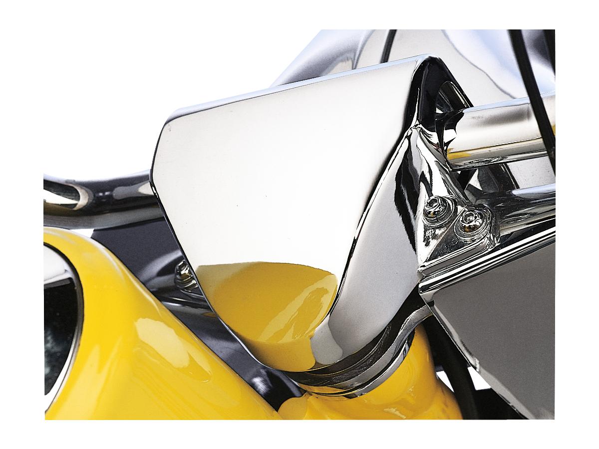 FL Softail and FL 4-Speed Bar Clamp Cover For use without Steering Damper Chrome